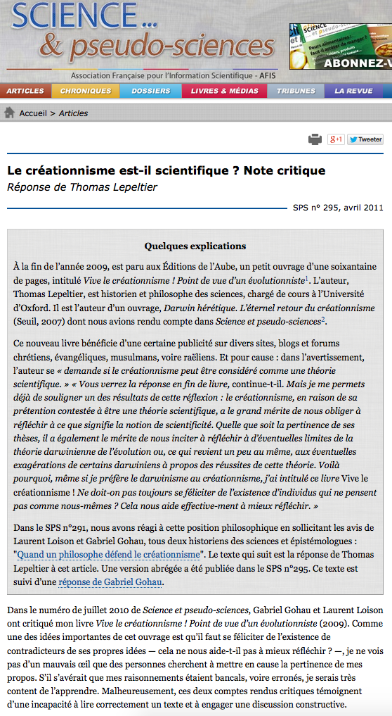 Le créationnisme est-il scientifique&nbsp;?