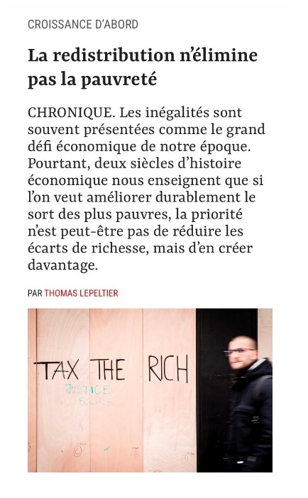 La redistribution n’élimine pas la pauvreté